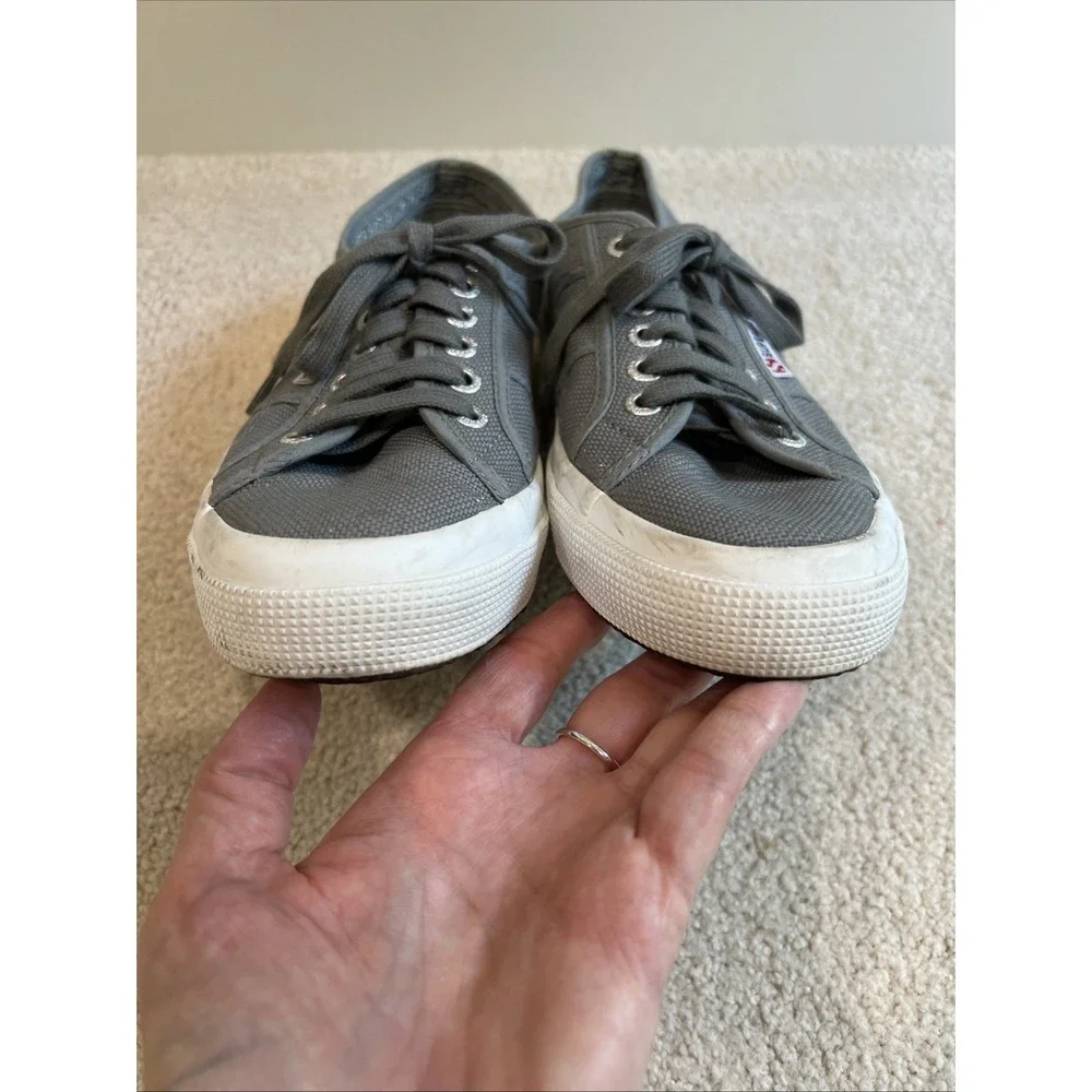 Superga 2750 Cotu Classic Gray Canvas Low Top Sneakers Mens 7.5 Women 9 Skate
